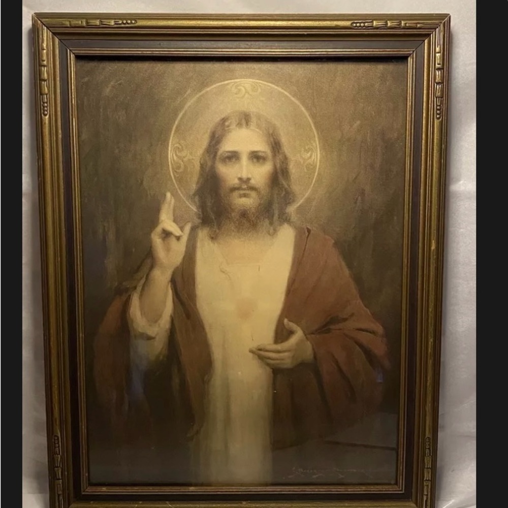 Vintage Print Sacred Heart